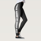 Écrivez votre nom Black Fade Leggings personnalisé