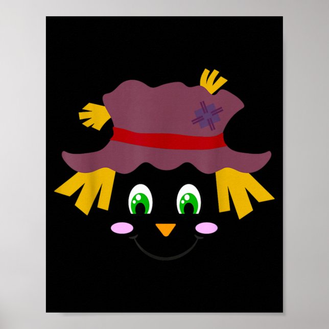 Ecrow Face In A Hat Funny Thanksgiving Halloween Poster (Front)