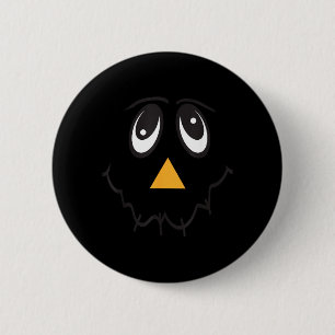 Ecrow Face Smile Funny Thanksgiving Halloween 2 Inch Round Button