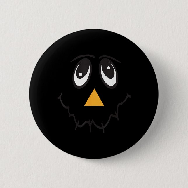 Ecrow Face Smile Funny Thanksgiving Halloween 2 Inch Round Button (Front)