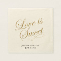 Ecru and Gold Love is Sweet