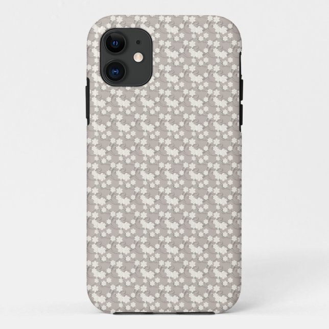 Ecru Floral Case-Mate iPhone Case (Back)