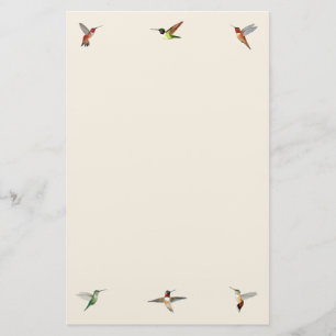 Ecru Hummingbird Stationery Paper