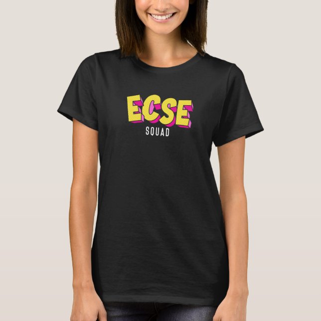Ecse Squad Speducators Sped Teacher Autism Awarene T-Shirt (Front)