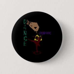 Ecstatic Dance Llerina Dancer In A Tutu Freestyle  2 Inch Round Button