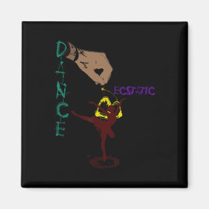 Ecstatic Dance Llerina Dancer In A Tutu Freestyle  Magnet