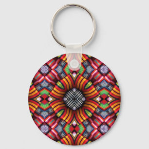Ecuador Abstract Keychain
