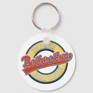Ecuador backpacker world traveller logo keychain
