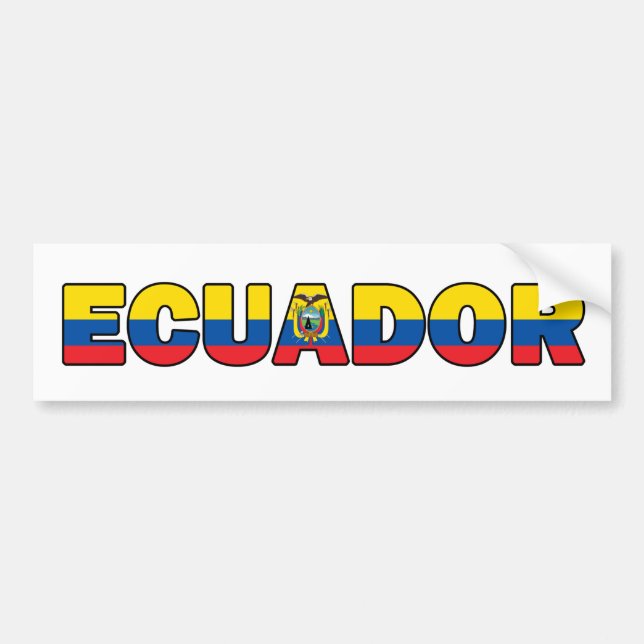 Ecuador bumper sticker (Front)