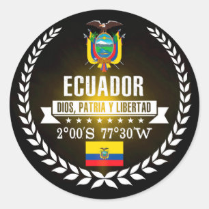 Ecuador Classic Round Sticker