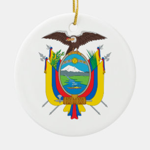 Ecuador Coat of Arms Ceramic Ornament