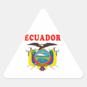 Ecuador Coat Of Arms Designs Triangle Sticker