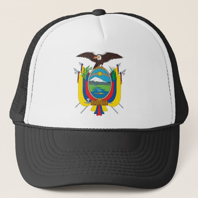 Ecuador Coat Of Arms Trucker Hat (Front)