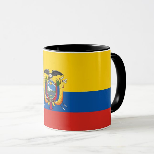 Ecuador country flag symbol long mug (Front Right)