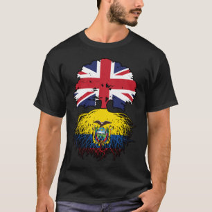 Ecuador Ecuadorian British UK Tree Roots Flag T-Shirt