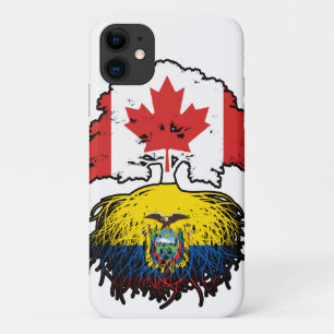 Ecuador Ecuadorian Canadian Canada Tree Roots Flag iPhone 11 Case
