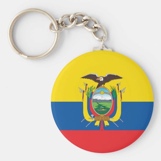 Ecuador (Ecuadorian) Flag Keychain (Front)