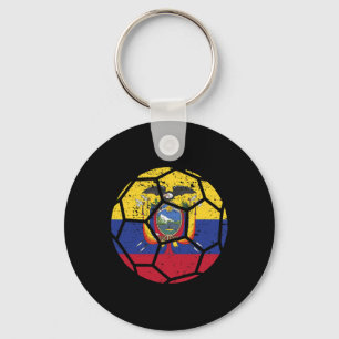 Ecuador Fans Ecuador Flag World Soccer Jersey Foot Keychain