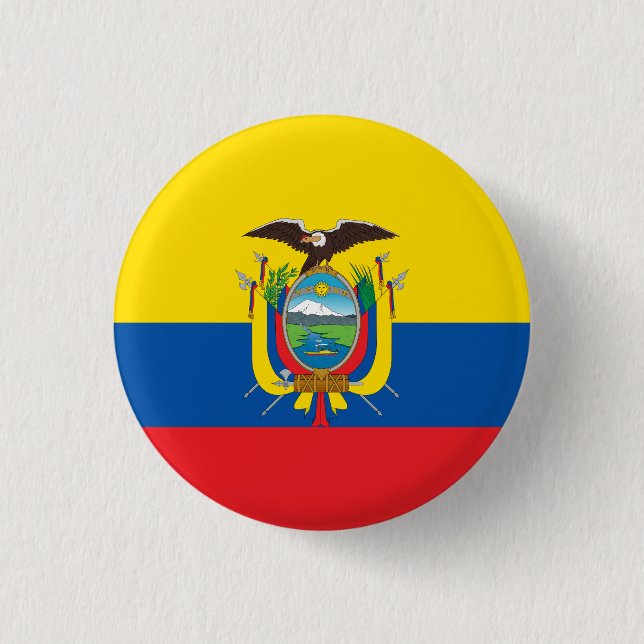 Ecuador Flag 1 Inch Round Button (Front)