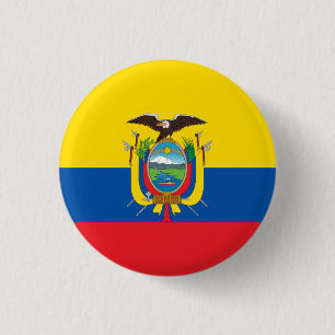 Ecuador Flag 1 Inch Round Button