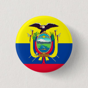 Ecuador Flag 1 Inch Round Button