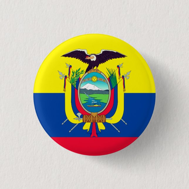 Ecuador Flag 1 Inch Round Button (Front)