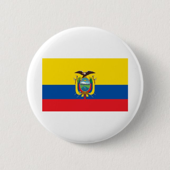 Ecuador Flag 2 Inch Round Button (Front)