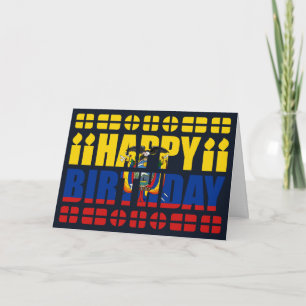 Ecuador Flag Birthday Card