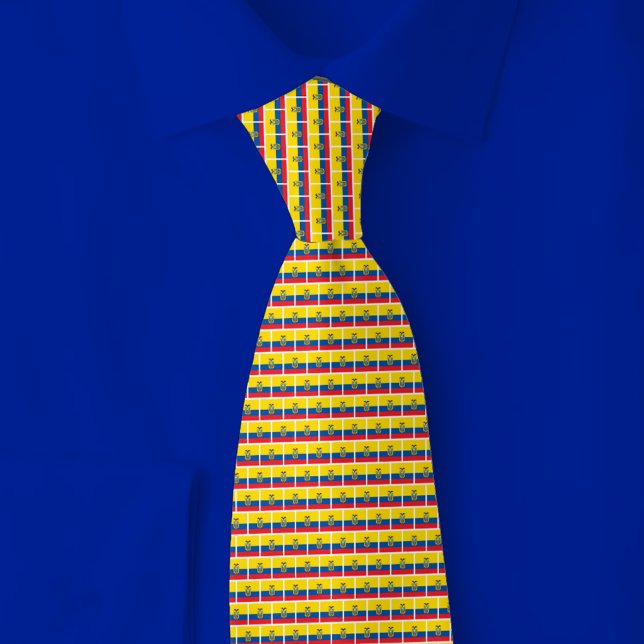 Ecuador Flag Brick Pattern Tie (Creator Uploaded)