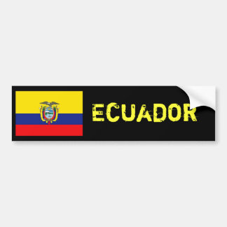 Ecuador flag bumper bumper sticker