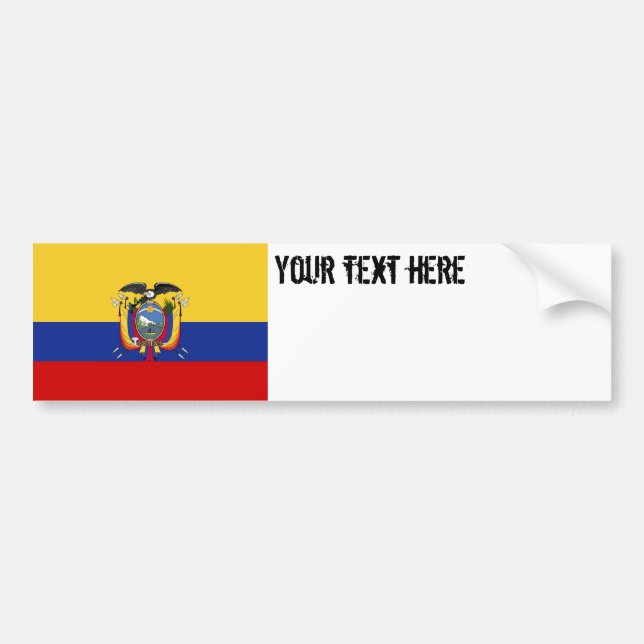 Ecuador Flag Bumper Sticker (Front)