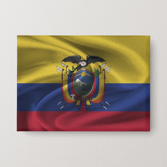 Ecuador Flag Button (Front)