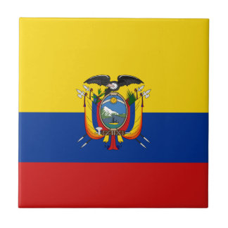 Ecuador Flag Ceramic Tile