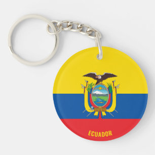 Ecuador Flag Charming Patriotic Keychain