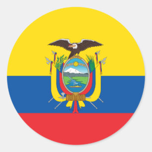 Ecuador Flag Classic Round Sticker