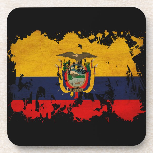 Ecuador Flag Coaster (Front)