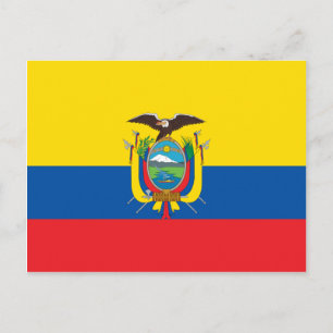 Ecuador Flag EC Postcard