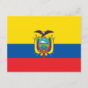Ecuador Flag EC Postcard
