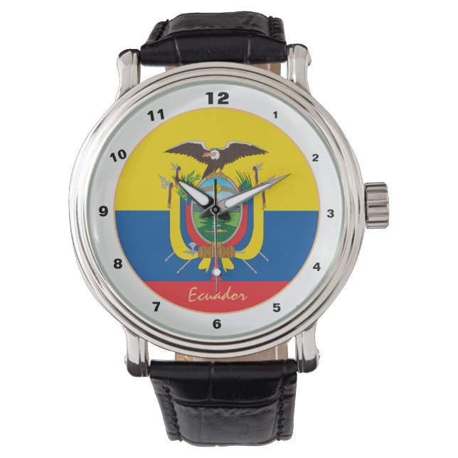 Ecuador Flag, Equateur mode tendance / montre desi (devant)