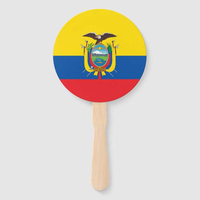 Ecuador Flag Hand Fan (Front)