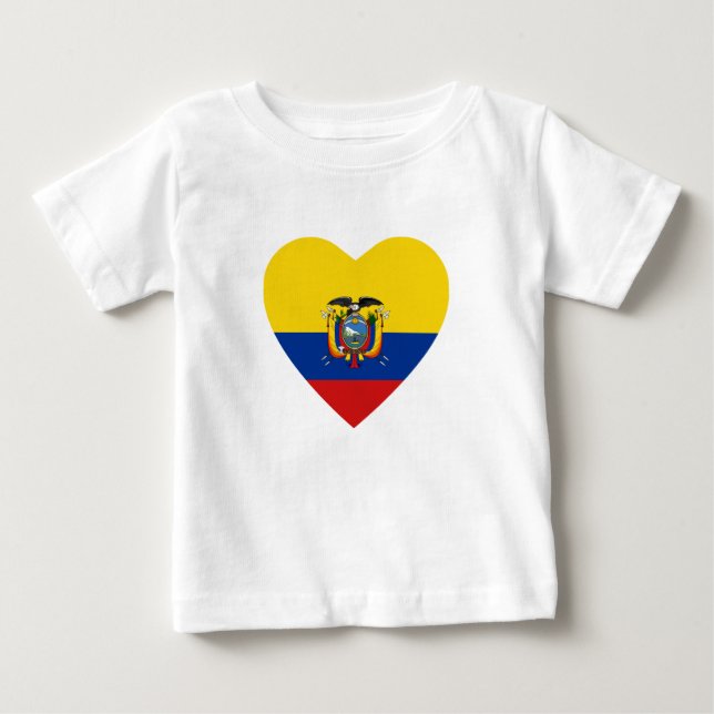 Ecuador Flag Heart T-Shirt (Front)