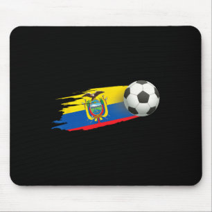 Ecuador Flag Jersey - Soccer Ll Footll Mouse Pad