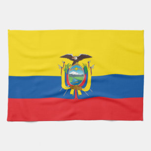 Ecuador Flag Kitchen Towel