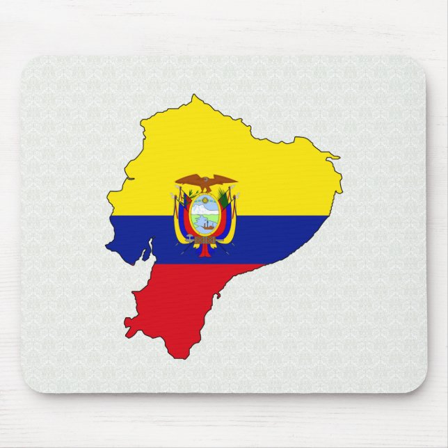 Ecuador Flag Map full size Mouse Pad (Front)