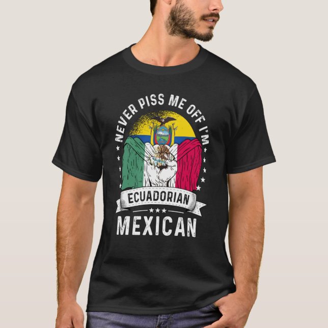 Ecuador Flag Mexico Grown  Humour Citizen Pride T-Shirt (Front)