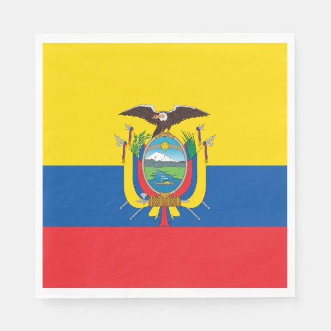 Ecuador Flag Napkin (Front)