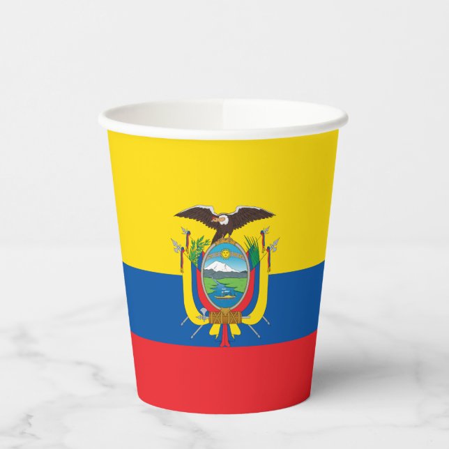 Ecuador Flag Paper Cups (Left)