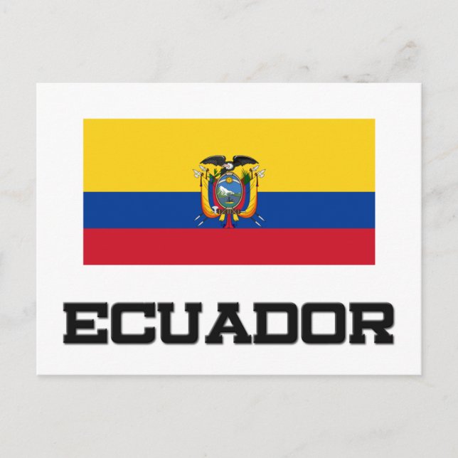 Ecuador Flag Postcard (Front)