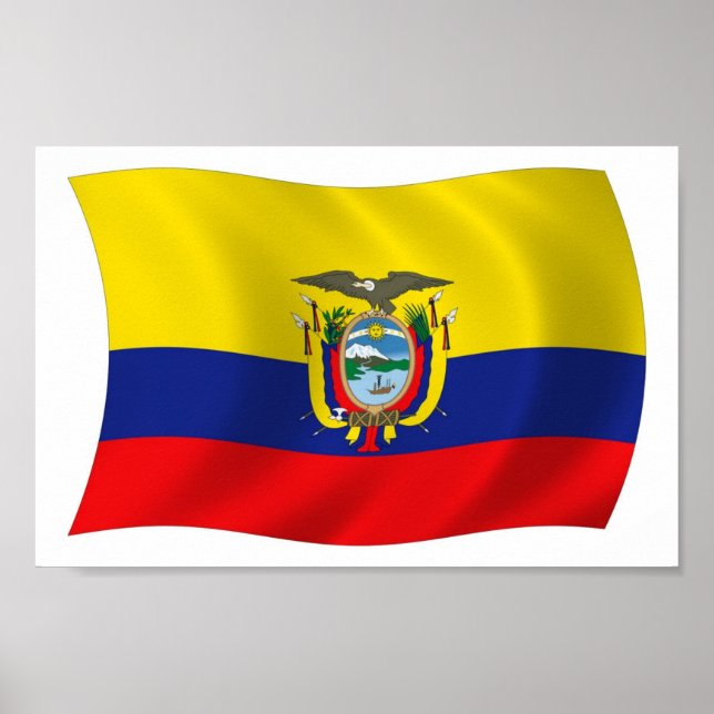 Ecuador Flag Poster Print (Front)