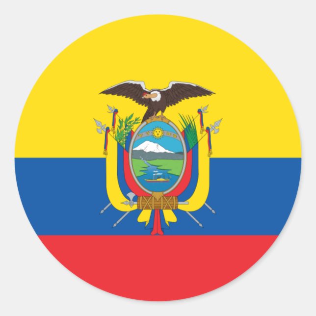 Ecuador Flag Sticker (Front)